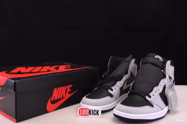 Bmlin Shoes Retro 555088-035 Black Air 1 Smoke Jordan Light High Grey White 0613